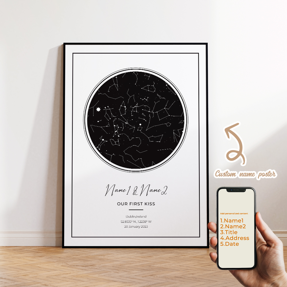 Modern Custom Personalized Nig - Star Map Poster review and price